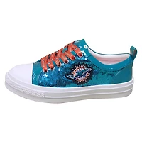 Baskets à paillettes orange Cuce de l'équipe des Dolphins Miami pour femmes