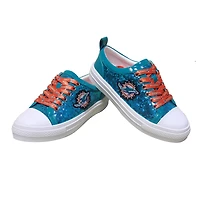 Baskets à paillettes orange Cuce de l'équipe des Dolphins Miami pour femmes