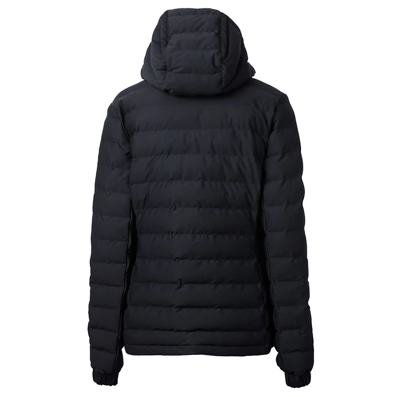 Veste matelassée entièrement zippée noire Cutter & Buck pour femme avec logo rétro des Dolphins de Miami Mission Ridge Repreve