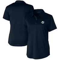 Polo extensible texturé Prospect bleu marine pour femme Cutter & Buck des Dolphins de Miami