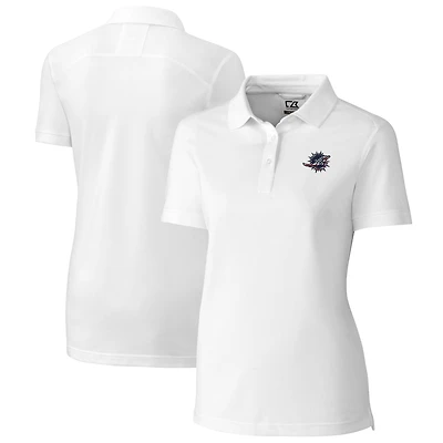 Polo piqué Advantage DryTec Tri-Blend blanc Cutter & Buck pour femme des Dolphins de Miami