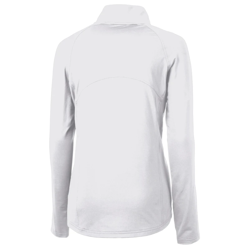 Pull-over demi-zippé en tricot extensible recyclé avec logo casque des Dolphins de Miami, blanc, Cutter & Buck, pour femme