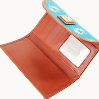 Women's Dooney & Bourke Miami Dolphins Team Color Continental Clutch