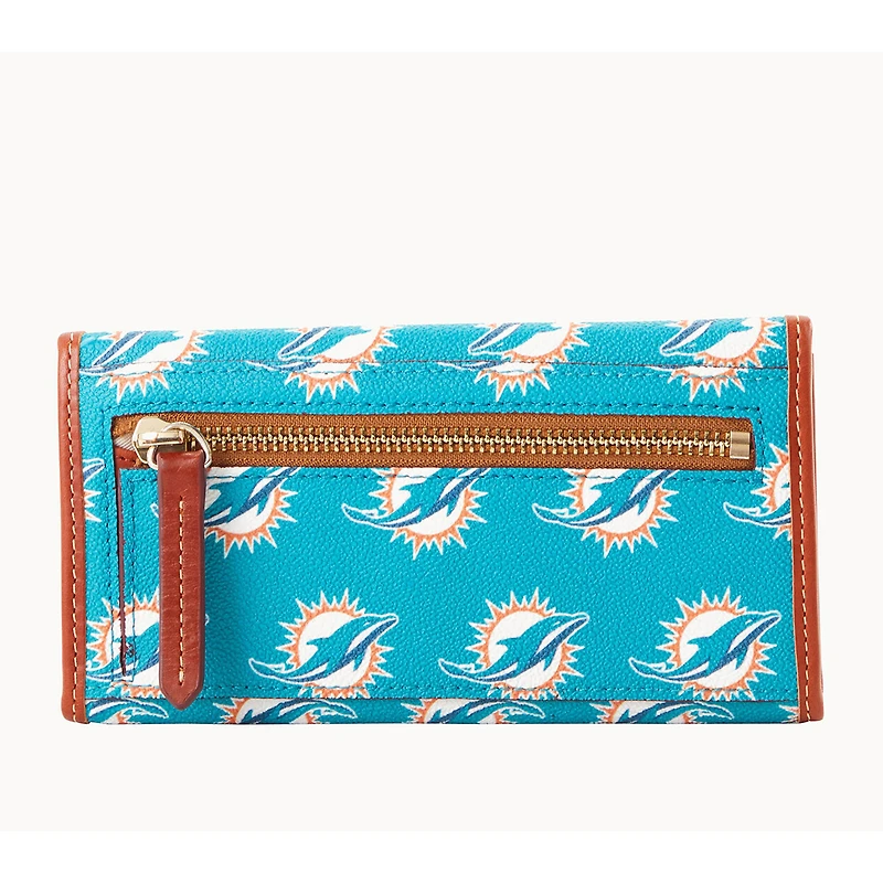 Women's Dooney & Bourke Miami Dolphins Team Color Continental Clutch