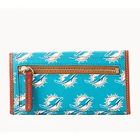 Women's Dooney & Bourke Miami Dolphins Team Color Continental Clutch