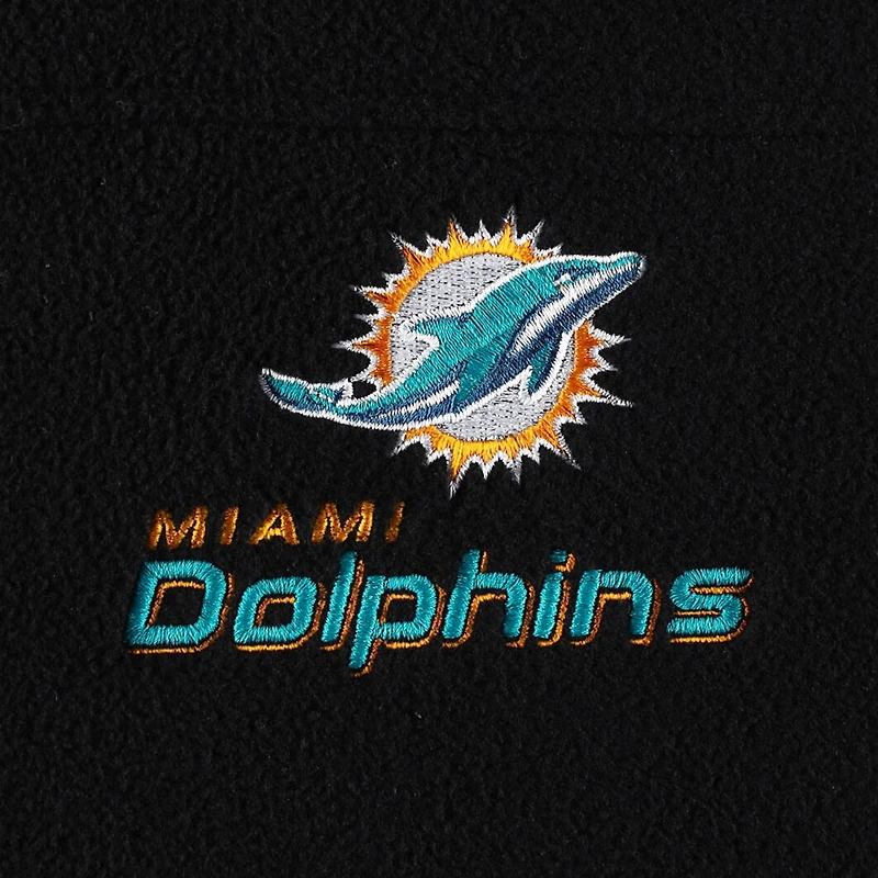 Veste en polaire entièrement zippée Dunbrooke noire Miami Dolphins Hayden pour femme
