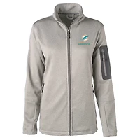 Veste entièrement zippée Dunbrooke Heather Charcoal pour femmes des Miami Dolphins Freestyle Teflon Shield