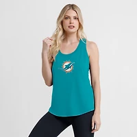 Débardeur Iron Fan pour femme Fanatics Aqua Miami Dolphins