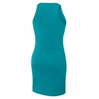 Women's Fanatics Aqua Miami Dolphins Push Beyond Tri-Blend Ribbed Sleeveless Dress