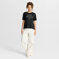 Women's Fanatics Black Miami Dolphins Blackout Kneel Down Legacy T-Shirt