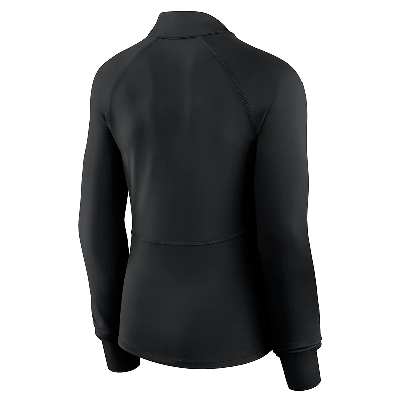 Veste zippée quart de tour Fanatics noire pour femme Miami Dolphins Elements