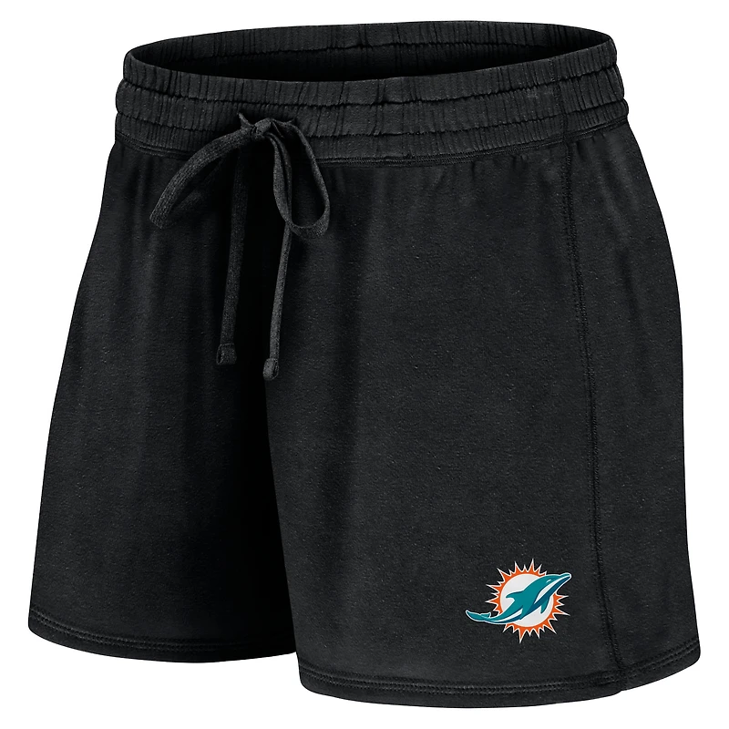 Pack combiné t-shirt et short Fanatics noirs pour femmes des Dolphins de Miami