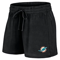 Pack combiné t-shirt et short Fanatics noirs pour femmes des Dolphins de Miami