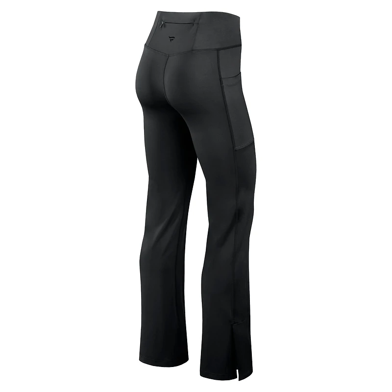 Women's Fanatics Black Miami Dolphins Studio Fitted Flared Leggings