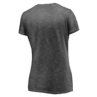 Women's Fanatics Charcoal Miami Dolphins League Leader Space Dye V-Neck T-Shirt