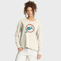 Women's Fanatics Cream Miami Dolphins Dove Legacy Long Sleeve T-Shirt