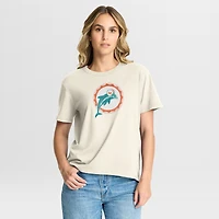 T-shirt Fanatics Cream Miami Dolphins Dove Legacy pour femmes