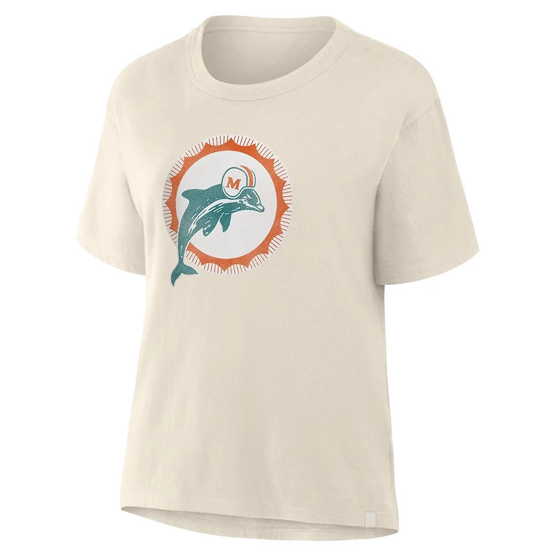 Women's Fanatics Cream Miami Dolphins Dove Legacy T-Shirt