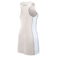Robe athlétique à demi-zip Fanatics pour femmes, crème, Miami Dolphins Studio Boost