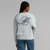 Sweat-shirt à capuche Fanatics gris pour femme Miami Dolphins Elements