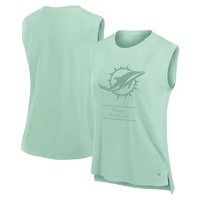 Women's Fanatics Mint Miami Dolphins Studio Embrace Tank Top
