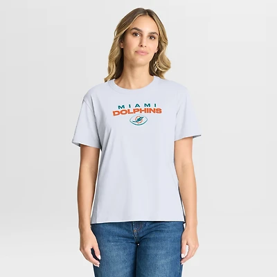 Women's Fanatics White Miami Dolphins Fade Legacy T-Shirt