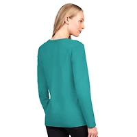 T-shirt à manches longues G-III 4Her pour femme par Carl Banks Aqua Miami Dolphins Best Play