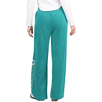 Women's G-III 4Her by Carl Banks Aqua Miami Dolphins Field Wide Leg Sweatpants