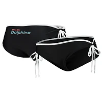 Women's G-III 4Her by Carl Banks Black Miami Dolphins Perfect Match Bikini Bottom