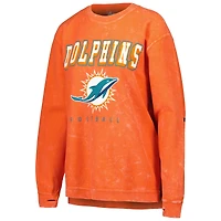 Women's G-III 4Her by Carl Banks Orange Miami Dolphins Comfy Cord Pullover Sweatshirt