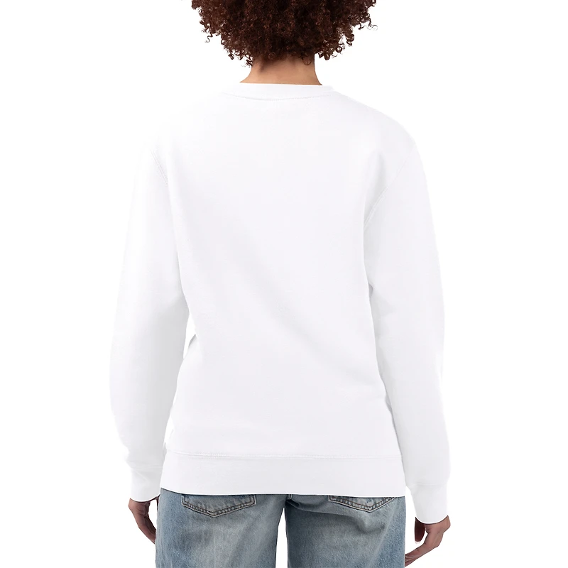 Sweat-shirt en polaire blanc G-III 4Her by Carl Banks pour femme, avec logo floral des Dolphins de Miami