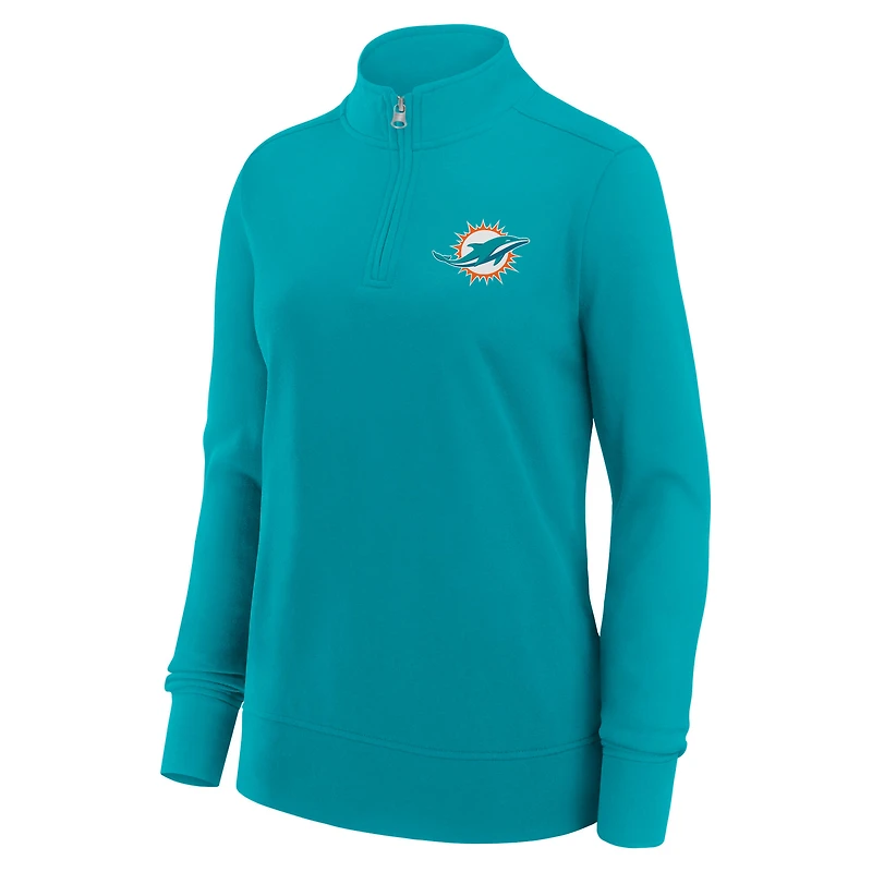 Veste zippée quart de tour Velocity pour femme avec logo Athletic Aqua des Dolphins Miami