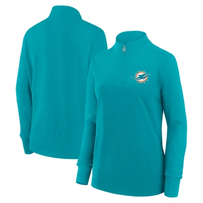 Veste zippée quart de tour Velocity pour femme avec logo Athletic Aqua des Dolphins Miami