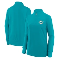 Veste zippée quart de tour Velocity pour femme avec logo Athletic Aqua des Dolphins Miami