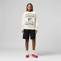 Women's  Mitchell & Ness Cream Miami Dolphins Tonal Arch Sweatshirt