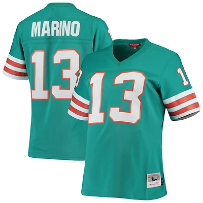 Maillot réplique Mitchell & Ness Dan Marino Aqua Miami Dolphins 1984 Legacy pour femmes