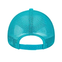 Casquette ajustable Peace & Love Trucker 9FORTY pour femme New Era Aqua Miami Dolphins