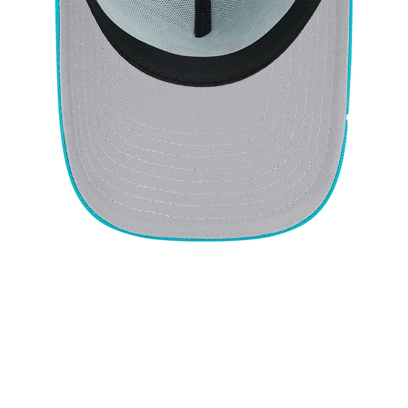Casquette ajustable Peace & Love Trucker 9FORTY pour femme New Era Aqua Miami Dolphins