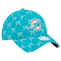 Women's New Era  Aqua Miami Dolphins Ribbon 9TWENTY Adjustable Hat