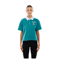 Polo court et rétro New Era Aqua Miami Dolphins pour femme
