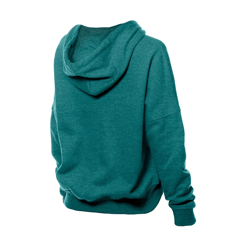 Sweat à capuche boxy rétro New Era Aqua Miami Dolphins pour femme