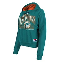 Sweat à capuche enfiler imprimé boxy Miami Dolphins de New Era pour femme