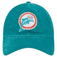 Casquette ajustable Miami Dolphins Throwback Flair 9TWENTY de New Era pour femme