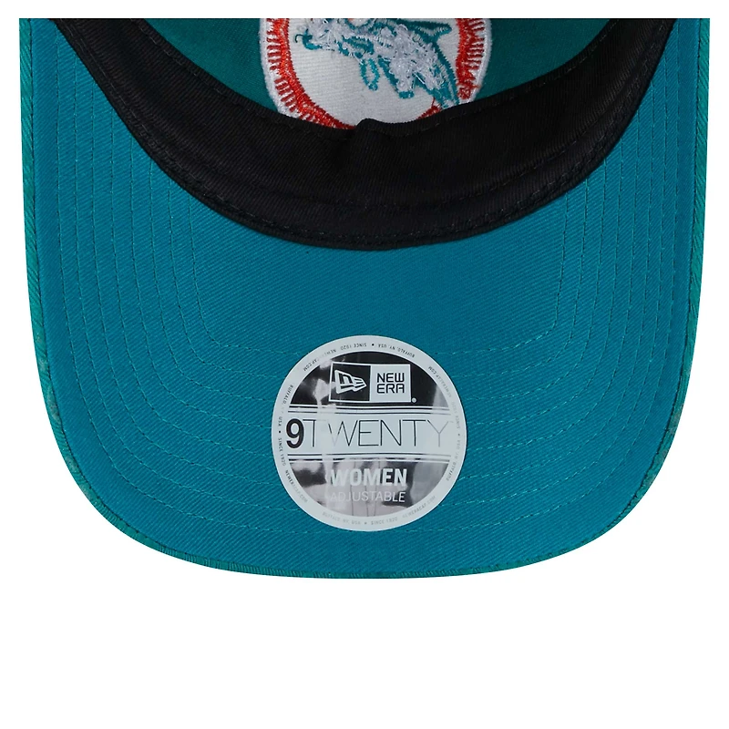 Casquette ajustable Miami Dolphins Throwback Flair 9TWENTY de New Era pour femme