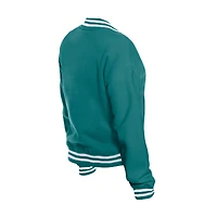 Veste polaire à boutons-pression New Era Aqua Miami Dolphins pour femme