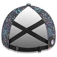 Casquette ajustable noire New Era Miami Dolphins 2025 NFL Crucial Catch Pony Tail pour femme