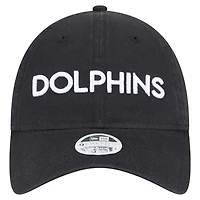 Women's New Era Black Miami Dolphins Cece 9TWENTY Adjustable Hat