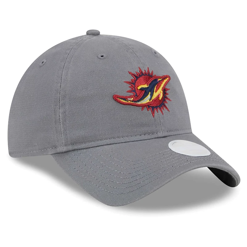 Casquette ajustable 9TWENTY New Era pour femmes, gris, Miami Dolphins Color Pack Multi
