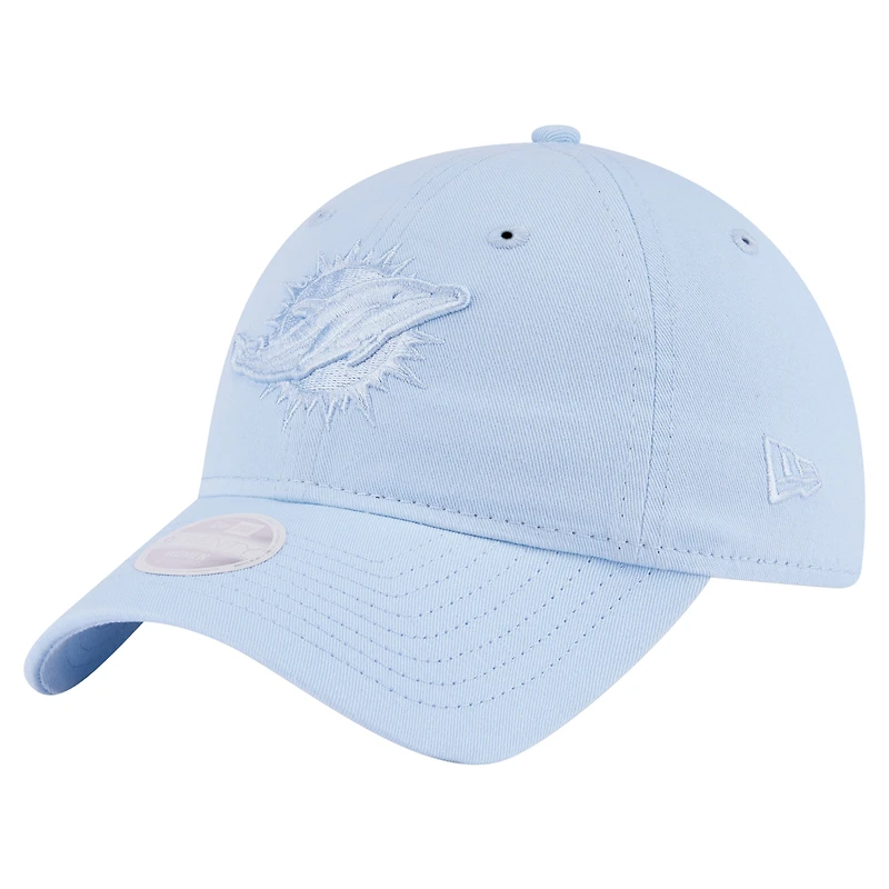 Casquette ajustable New Era bleu clair Miami Dolphins Color Pack 9TWENTY pour femme
