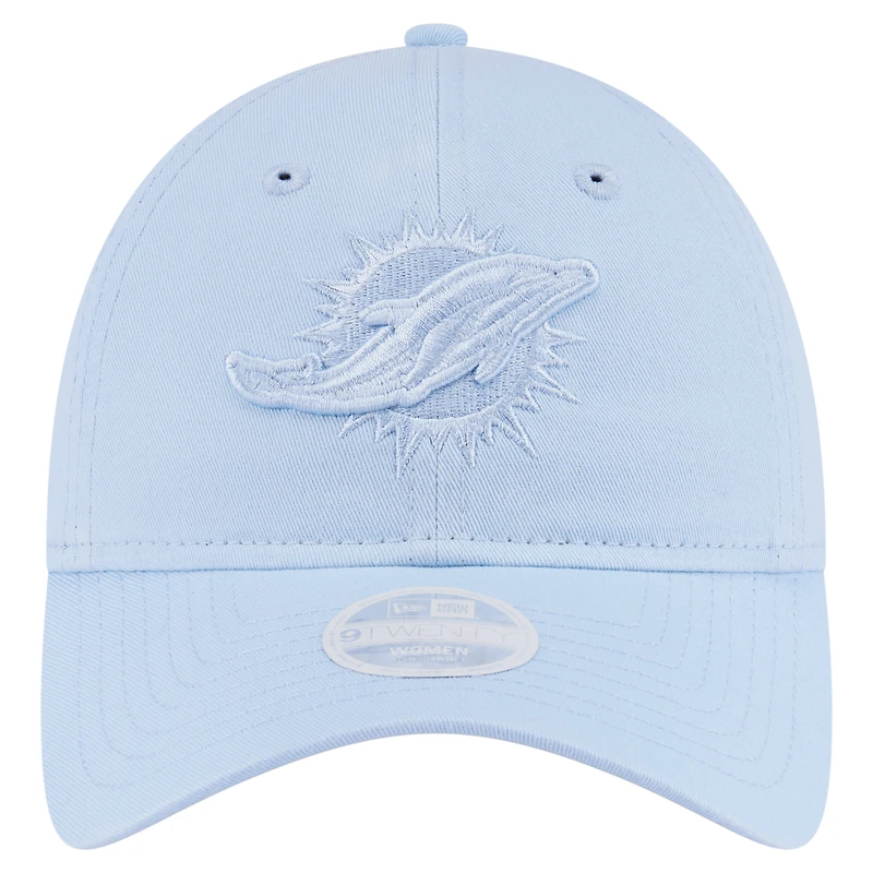 Casquette ajustable New Era bleu clair Miami Dolphins Color Pack 9TWENTY pour femme
